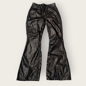 Hollister Brand Fake Leather Flare Pants